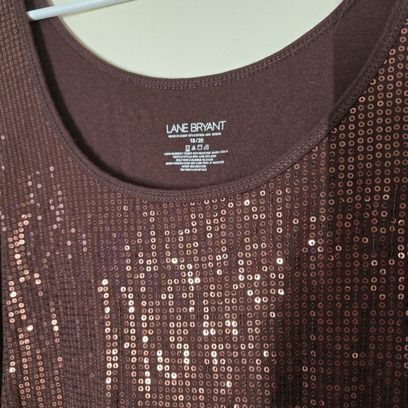 Lane Bryant Red Sequin Tank Top - Picture 2 of 3